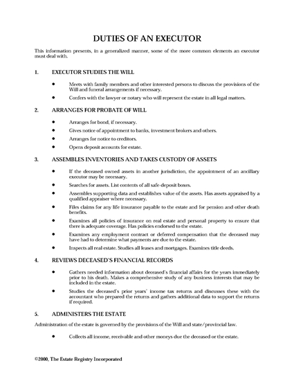 Duties Of An Executor Tackling Your Responsibilities As An Estate   0012052 Duties Of An Executor 550 